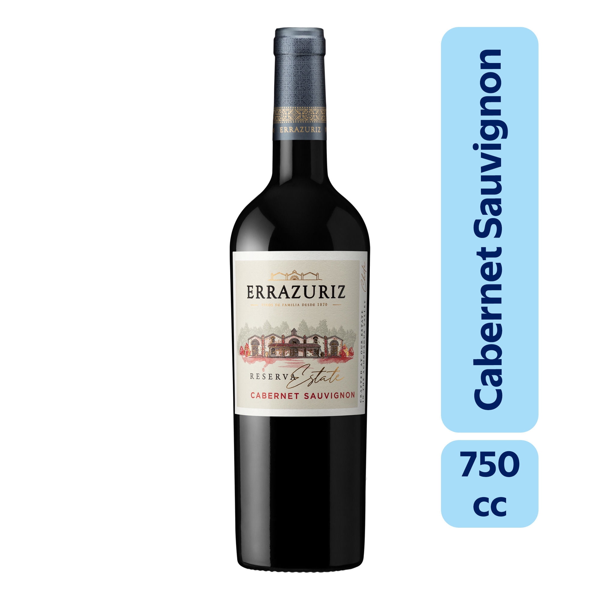 Vino Tinto Estate Cabernet Sauvignon Reserva 14° Botella 750 cc Errazuriz