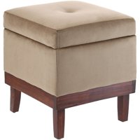 Máxima Design - Pouf Baúl Emilia Tabaco Felpa 45X45X46 Cm