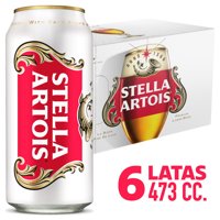 Cerveza Premium Lager Latas Pack 6 Un 473 Ml C/U Stella Artois