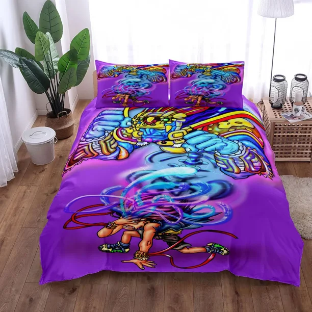 Halloween Little Monster Duvet Cover Set Double Bed Linen Set Bed Sheets