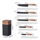 thumbnail image 1 of Set Cuchillos de Cocina 5 Piezas con Bloque Madera Negro, 1 of 3