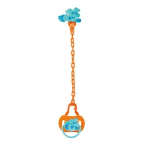 Pumucki - Chupete De Silicona Con Cadena, Naranjo, 0 A 6 Meses