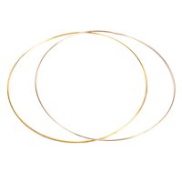 Magideal - 2 Piezas De Aro Floral De Metal, Anillos Circulares De Macramé, Marco De Corona De Aro De Metal Grande, Anillos De Aro Artesanales Para Decoración Del 4Mm X 45Cm