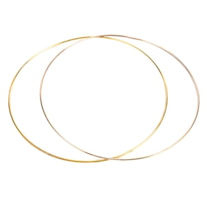 Magideal - 2 Piezas De Aro Floral De Metal, Anillos Circulares De Macramé, Marco De Corona De Aro De Metal Grande, Anillos De Aro Artesanales Para Decoración Del 4Mm X 45Cm