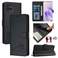 Funda Tipo Cartera Foxdock Para Itel S23 Con Soporte, Ranuras, Rfid, Diseño De Gato
