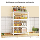 thumbnail image 4 of Estante Organizador Cocina Multiuso 4 Niveles Ruedas 86x44cm Blanco, 4 of 7