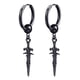 thumbnail image 2 of Pendientes De Acero Inoxidable Clip De Oreja Largo Pendiente De Clip De Oreja Negro 2pcs, 2 of 3