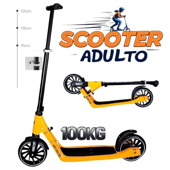 Scooter Monopatín Niño Adulto Amarillo