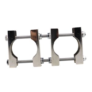 Bothyi - Kit De Montaje De Abrazadera De Mástil De Antena Doble Para Antenas Parabólicas, Postes De Bandera, Tv Y Radioaficionados