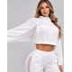 thumbnail image 4 of Conjunto Deportivo Mujer Chaqueta Crop Y Pantalon Palazzo, 4 of 7