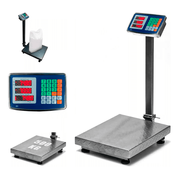 Balanza Industrial Pesa Digital 500 Kg Recargable Con Brazo