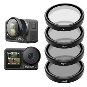 4 Filtros Para Dji Osmo Action 3/4/5 - Cpl+Nd8/16/32 Telesin