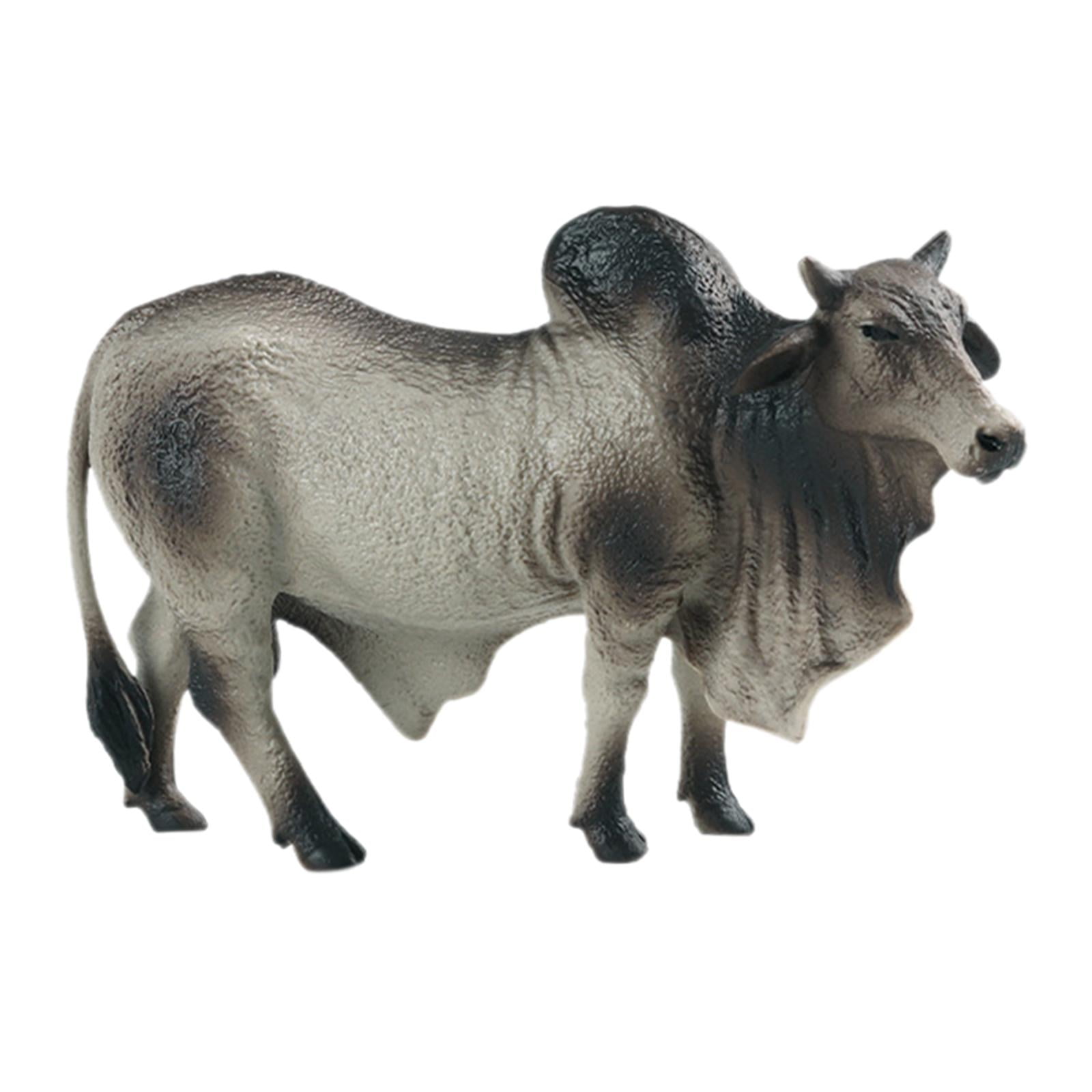 Bothyi - Figuras De Vaca Playset Figuras De Acción De Juguete Modelo De Ganado Para Decoración Del Hogar Gris
