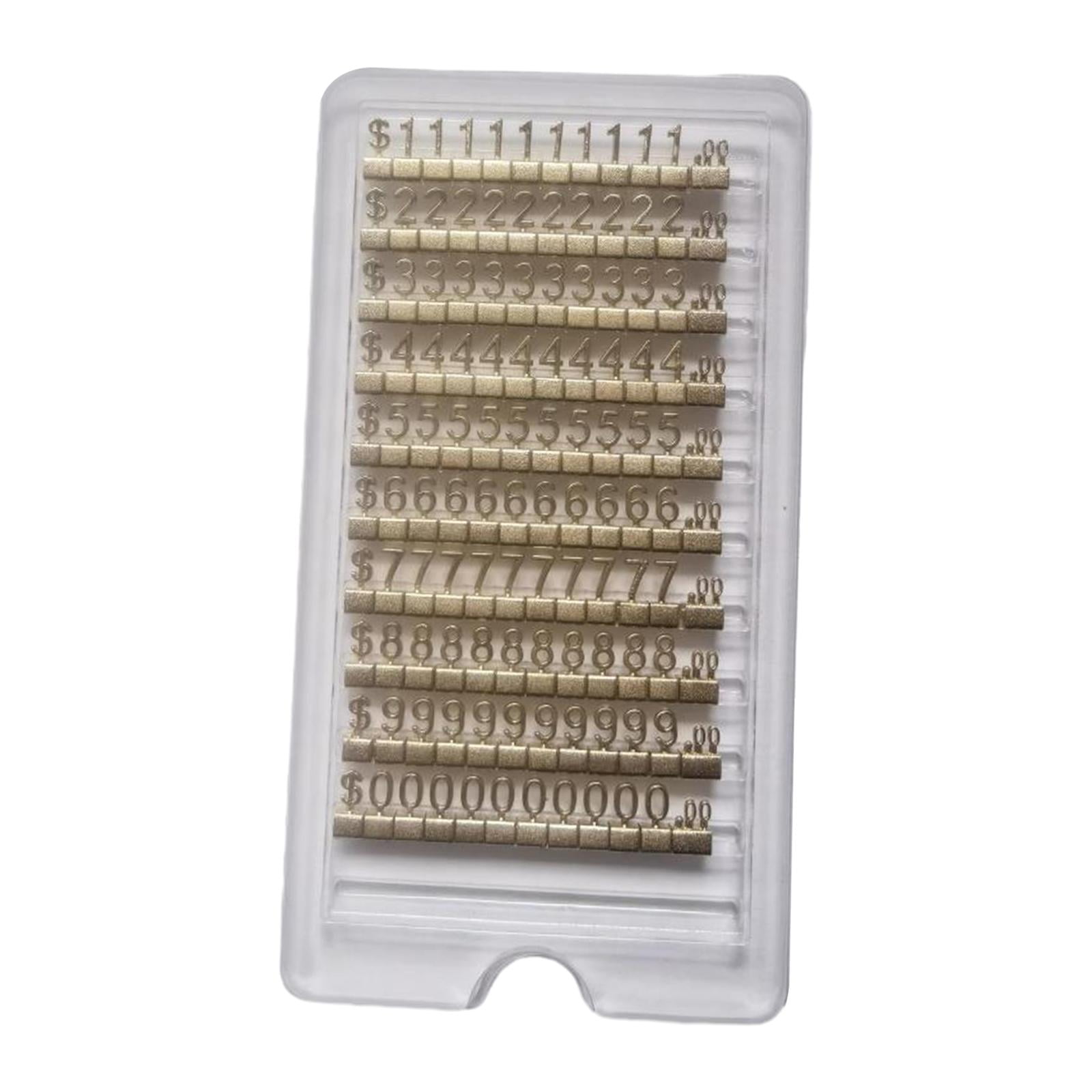 Ioensy - Juego De 10 Etiquetas De Marcador De Precios Aleación De Zinc De Metal 3d Para Joyería Estilo Duradero B