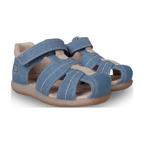 Sandalia Bebé Niño Cerrada con Velcro Denim Pillin