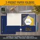 thumbnail image 3 of Portfolio Folders Better Office Products, paquete de 50 unidades, color azul, 3 of 7