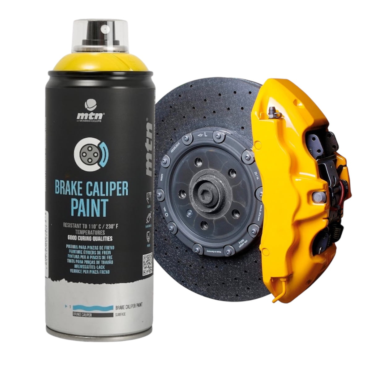 Mtn - Pintura Para Frenos Caliper En Spray Brillante Amarillo 400ml