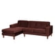 thumbnail image 2 of Sofa Chaiselong Der Salerno 3 Cuerpos Lado Izquierdo Tela Velvet Chocolate, 2 of 4