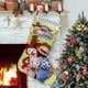 thumbnail image 1 of Slumberkins Tema: Calcetines de Navidad, fino lino blanco para colgar en escaleras y chimenea, decoración navideña para el hogar, regalo de Navidad.54cm×38cm, 1 of 5