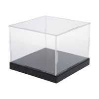 Bothyi - Caja De Exhibición Acrílica Base Negra Para Figuritas En Miniatura Coleccionables Escaparate 35Cmx35Cmx25Cm