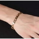 thumbnail image 2 of Pulsera de oro Opk Jewelry de 18 quilates con cadena de eslabones Figaro para hombre, 8,27 pulgadas, 2 of 7