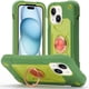 thumbnail image 1 of Funda for Apple iPhone 15 de 6.1 Pulgadas con Soporte de Doble Anillo, Soporte Giratorio de 360°, PC+silicona, Cubierta de Teléfono a Prueba de Golpes de Grado Militar de Alta Resistencia, Verde,, 1 of 6
