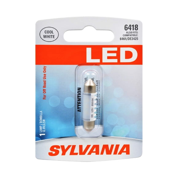 Bombilla LED SYLVANIA 6418, 36 mm, tamaño Festoon, color blanco brillante, tamaño mini