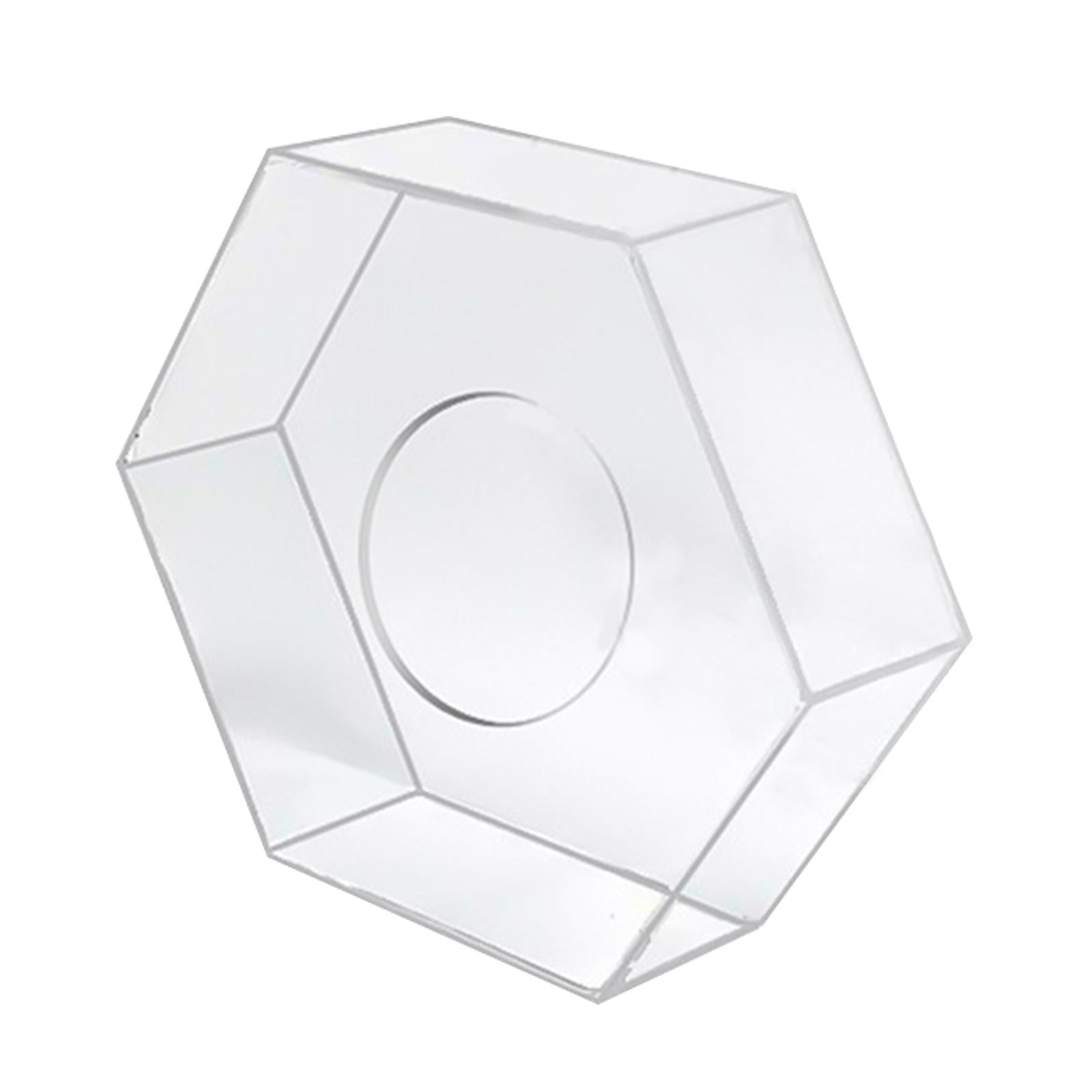 Bothyi - Soporte De Pastel De Acrílico Transparente, Nivel De Pastel Hexagonal Para Exhibición De Boda, Comida, Cumpleaños, 20cm X 20cm