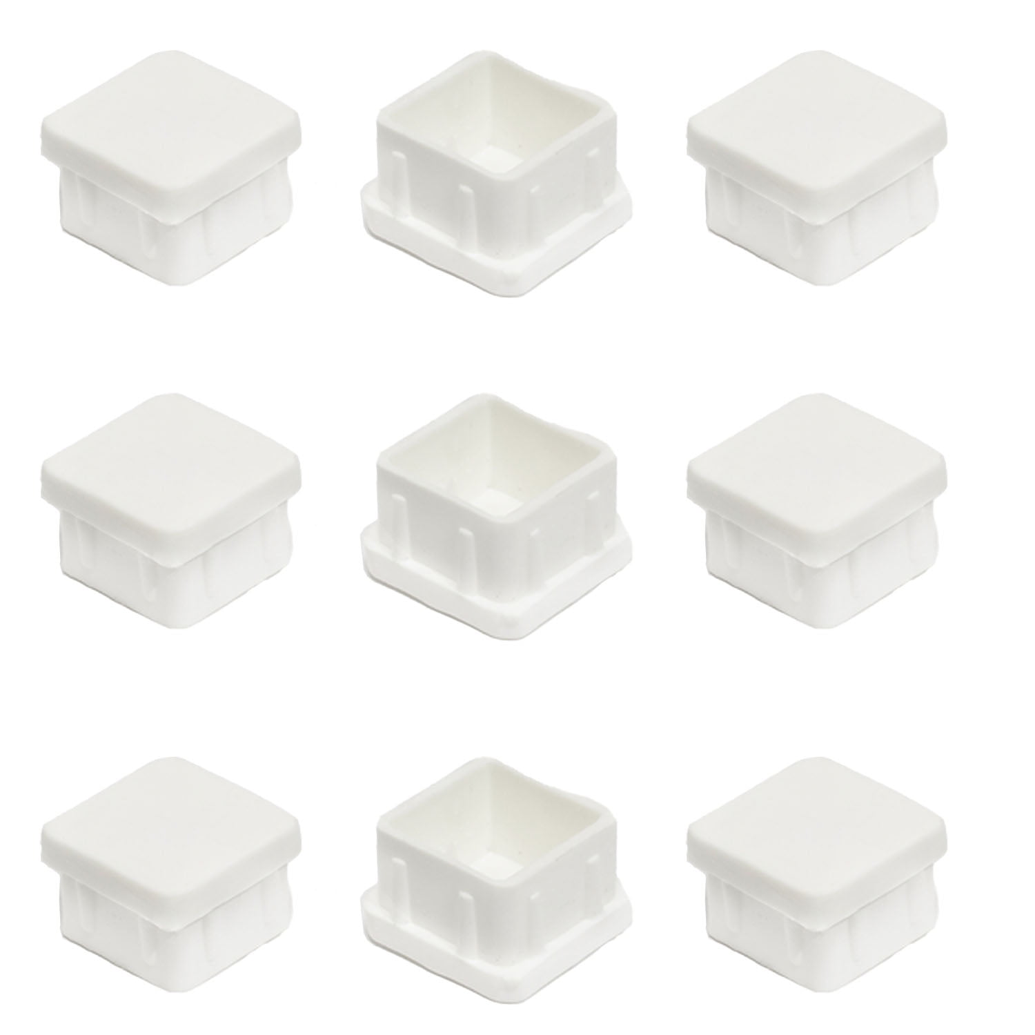 Sofbal - Regatón Plástico Cuadrado 25x25 Mm Blanco - 100 Unidades