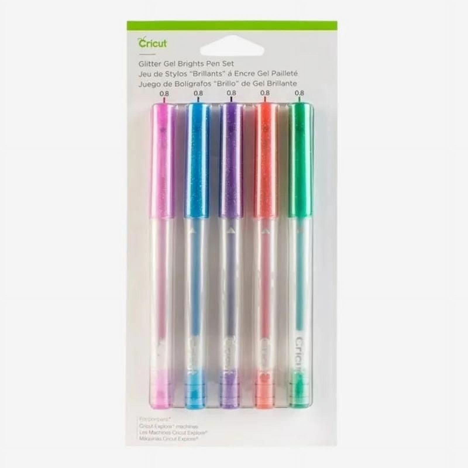 Cricut - Set De Lapices De Gel, Brillantes (5 Piezas)