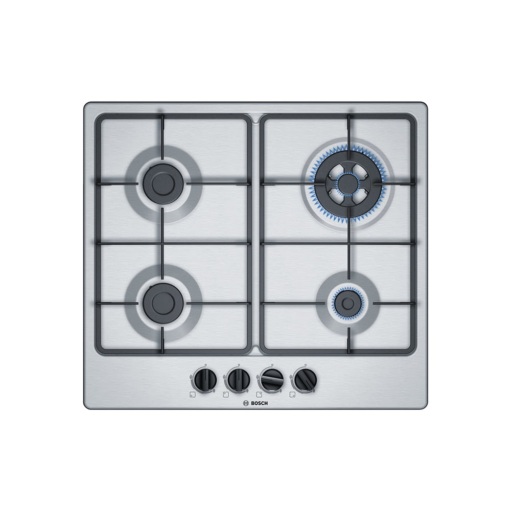 Encimera A Gas Bosch 60cm 4 Quemadores Acero Inox