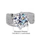 thumbnail image 2 of 925 Sterling Silver 5 Carat Moissanite Ring - Luxurious Faux Diamond Inlay for Commemorative, Birthday, Wedding, Engagement, and Proposal Gifts, 2 of 4