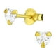 thumbnail image 1 of Aros Plata 925 Forma Corazon Plateado Y Amarillo, 1 of 2
