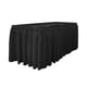 thumbnail image 1 of Table Skirt LA Linen Polyester Popelín de 21 pies x 29 pulgadas, color negro, 1 of 2