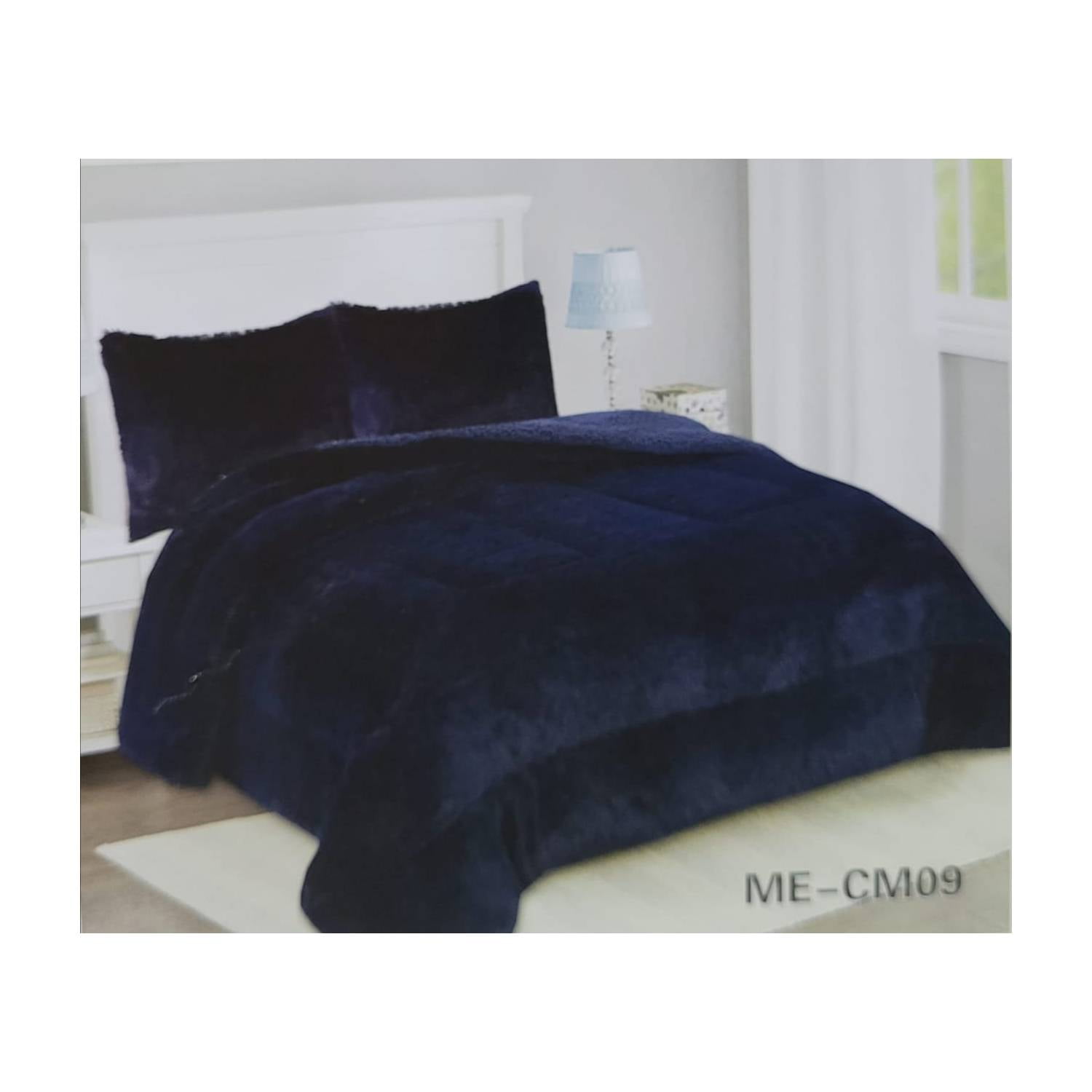 Genérico - Cobertor Peludo Chiporro 2 Plazas - Azul Marino