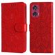 thumbnail image 1 of Funda tipo cartera FOXDOCK para Motorola Edge 50 Fusion , diseño girasol en relieve, cuero PU, cierre magnético, soporte y tarjetero, 1 of 5