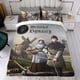 thumbnail image 4 of Medieval Conjunto de sábanas temático, trío de piezas, cómodo y amigable con la piel, diseño único, regalo de decoración para el hogar para familiares, amigos y fans, 90 cm * 190 cm, 4 of 6