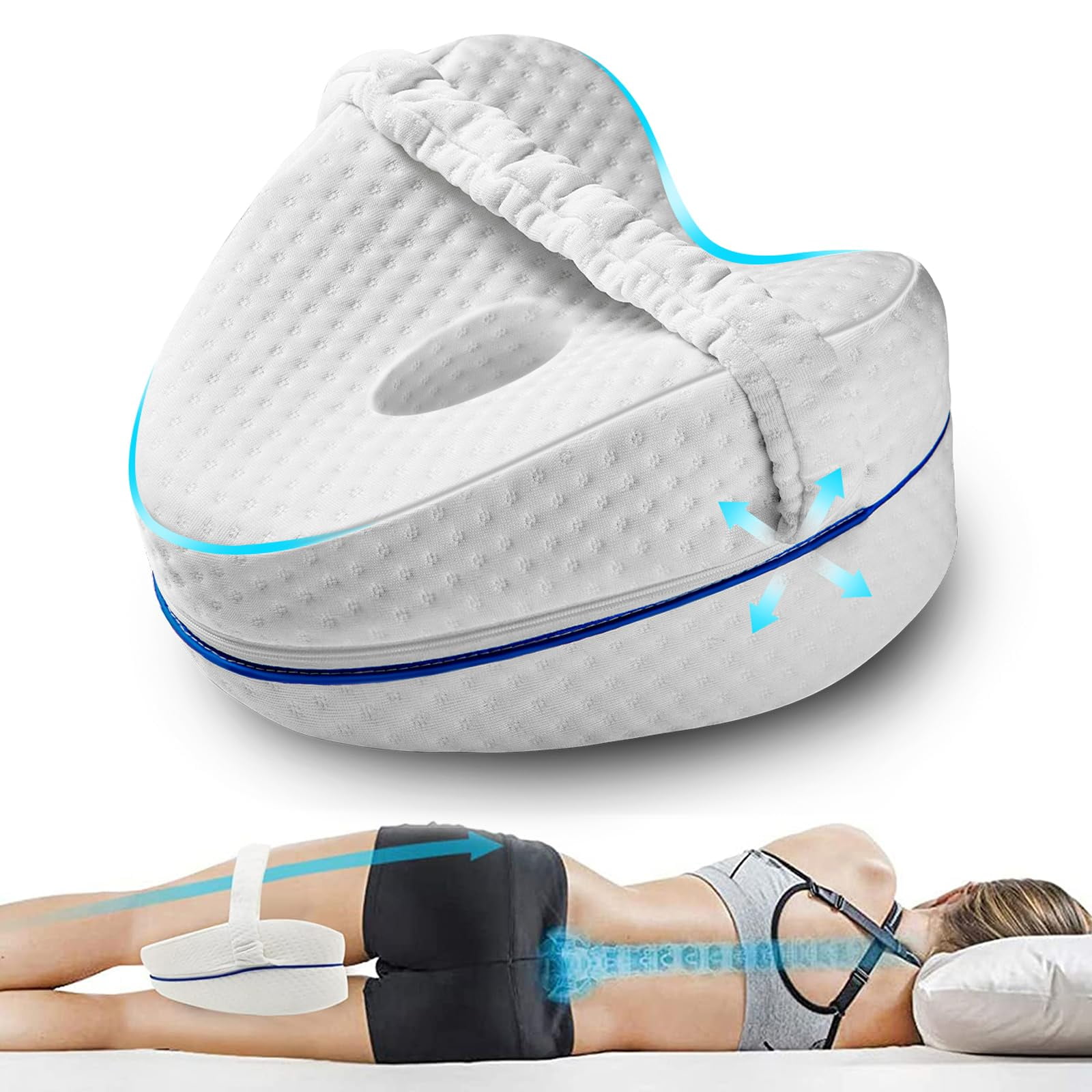 Vertdens - Almohada Para Piernas Para Personas Que Duermen De Lado Espuma Viscoelástica
