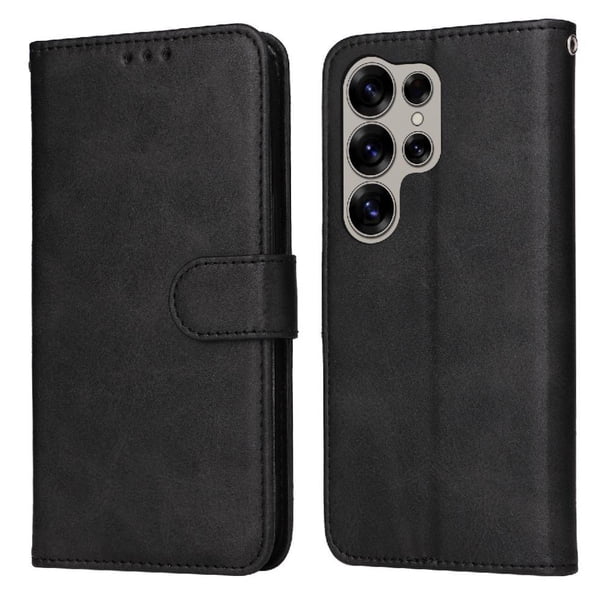 Funda Billetera para Samsung Galaxy S25 Ultra con Porta Tarjetas y Soporte Ajustable Negro