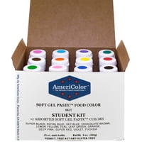 Kit Estudiante De Colorantes Alimentarios Americolor 12 Gel Suave 21 G
