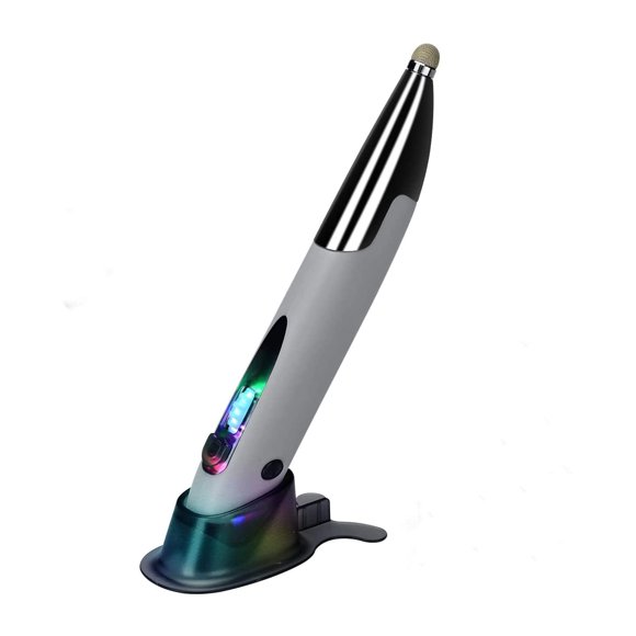 Bolsillo recargable Pen Mouse Lychee para zurdos y diestros, color gris