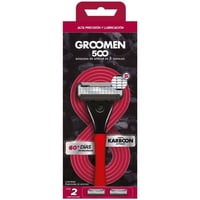 Máquina De Afeitar 500 2 Meses (2 Cartuchos De 5 Navajas + 1 Mango) 1 Un Groomen