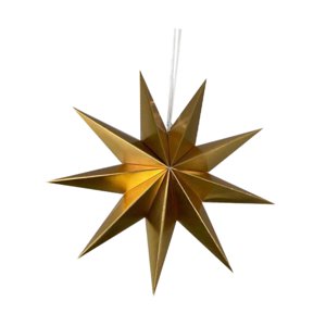 Magideal - Estrella De Papel 3D Colgante De Decoración De La Casa De Inauguración De Regalos Para Colgar Adorno Colgante Estrella Para Celebración Dormitorio De Oro