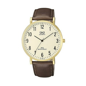 Q&Q - Reloj Qz02J103Y Hombre Analogo Cuero