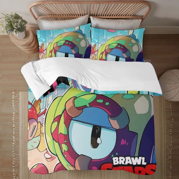 brawl stars Soft 3D Printed Duvet Cover Bedding Set with Comforter Cover 3 Piece Set