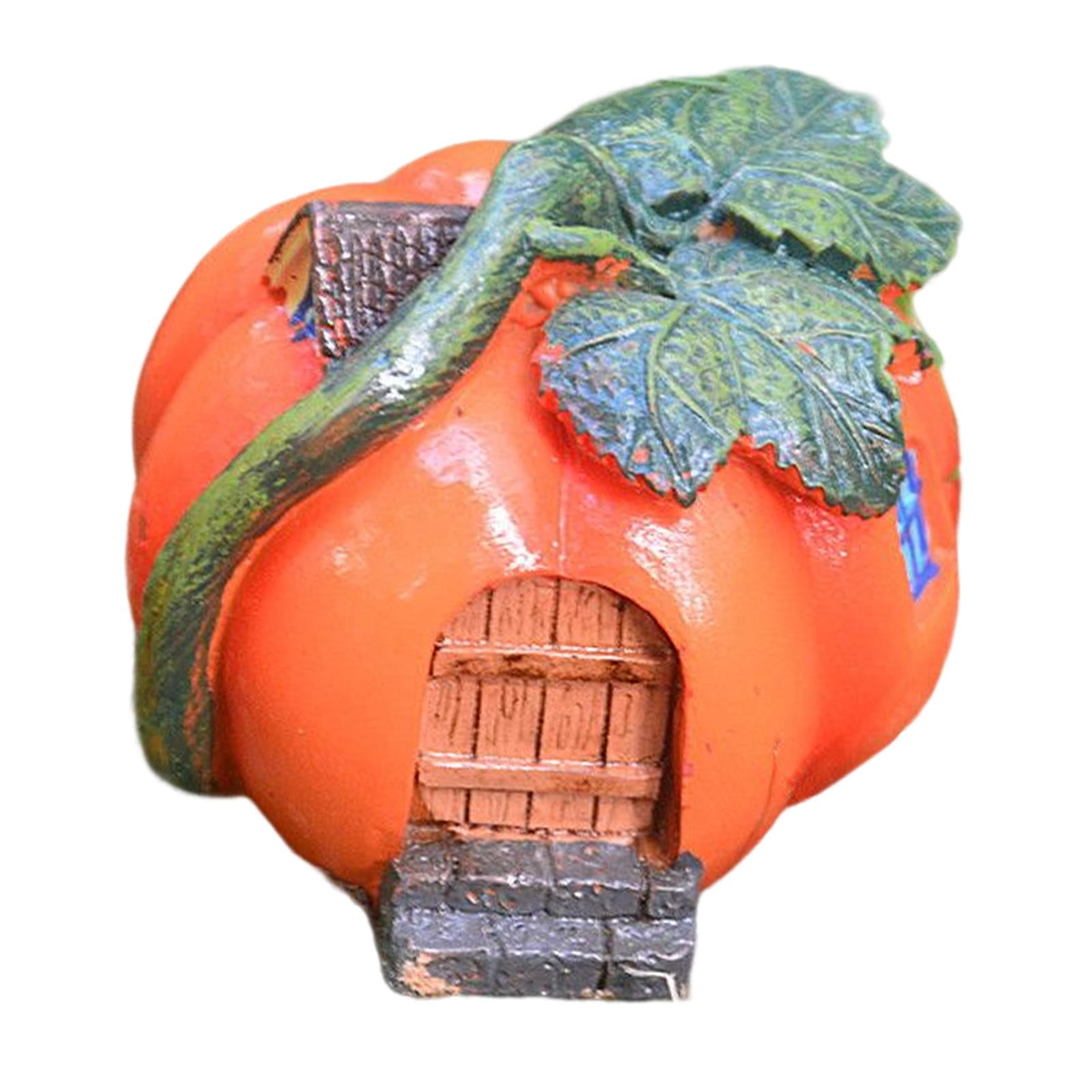 Ioensy - Calabaza Cottage Hada Jardín Casa Estatua Para Micro Paisaje Decoración Pequeña Calabaza