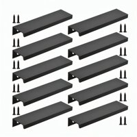 Genérico - Tiradores Manilla Negro, Tirador Mueble Puerta 15Cm 10 Unid