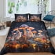 thumbnail image 1 of Juego de ropa de cama de 3 piezas para niños con funda nórdica de setas fantásticas, funda de edredón de microfibra con estampado 3D tridimensional., 1 of 3