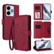 thumbnail image 1 of Funda Cartera Mariposa para [Xiaomi Redmi 13 4G/5G] con Soporte y Cremallera Rojo, 1 of 6