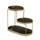 thumbnail image 3 of Bandeja Cosmética Decorativa Organizador De Tocador Ordenado Para Encimera Baño Negro Marmoleado, 3 of 5
